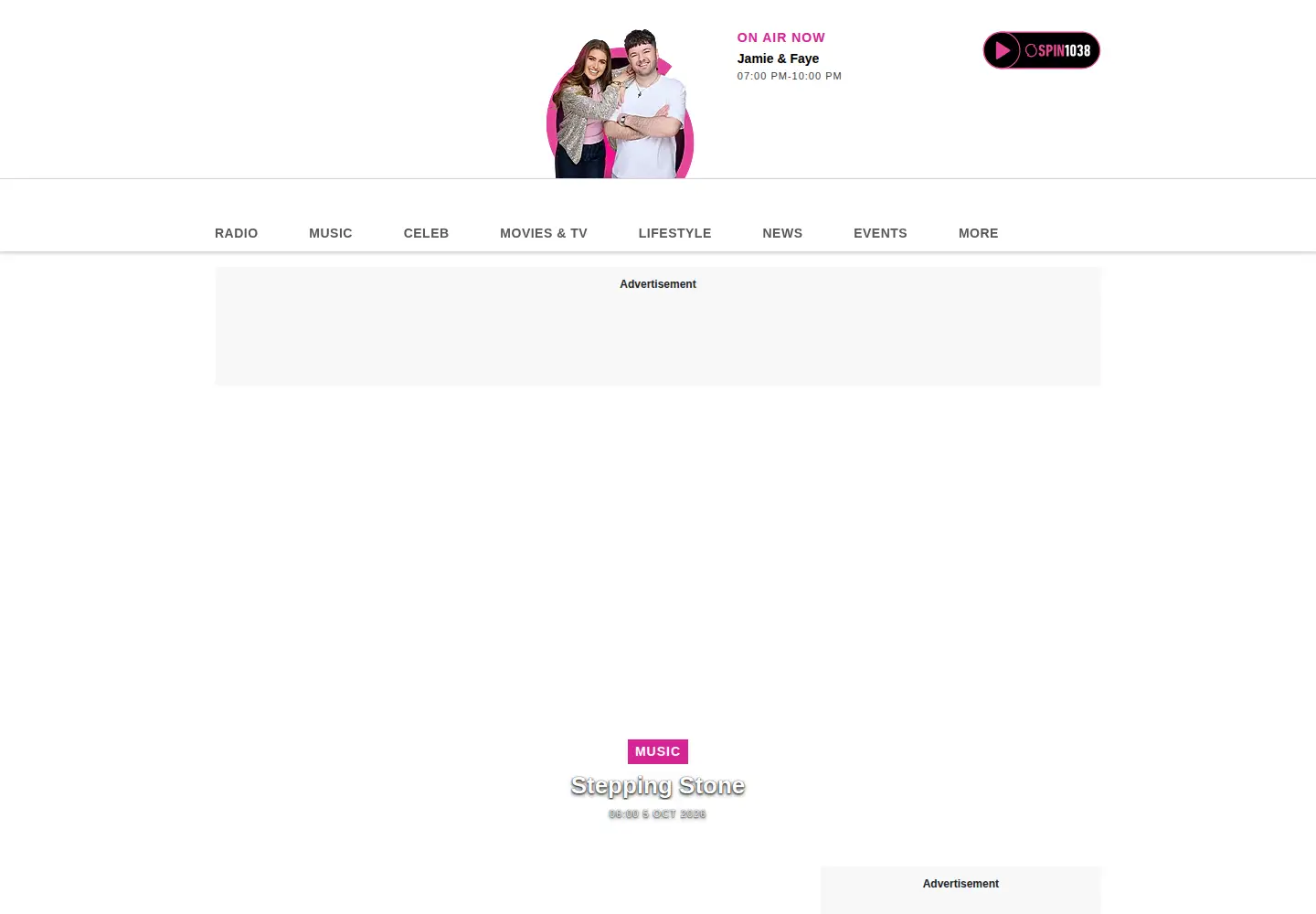 Screenshot of spin1038.com