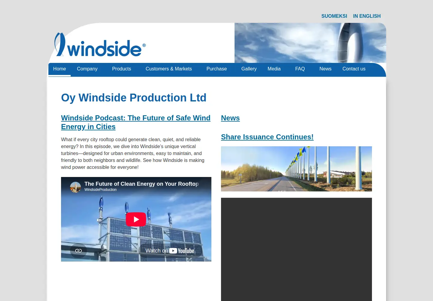 Screenshot of windside.com
