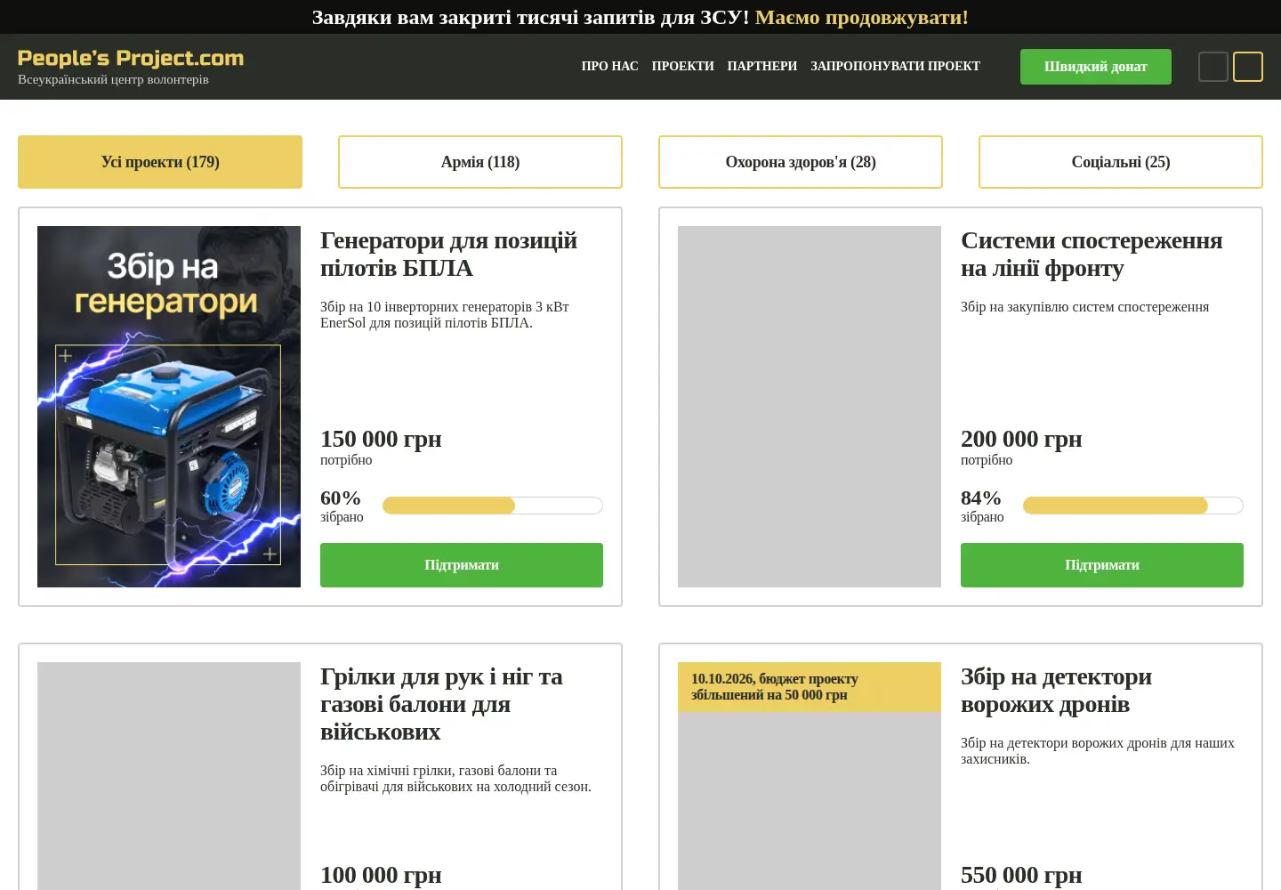 Screenshot of peoplesproject.com