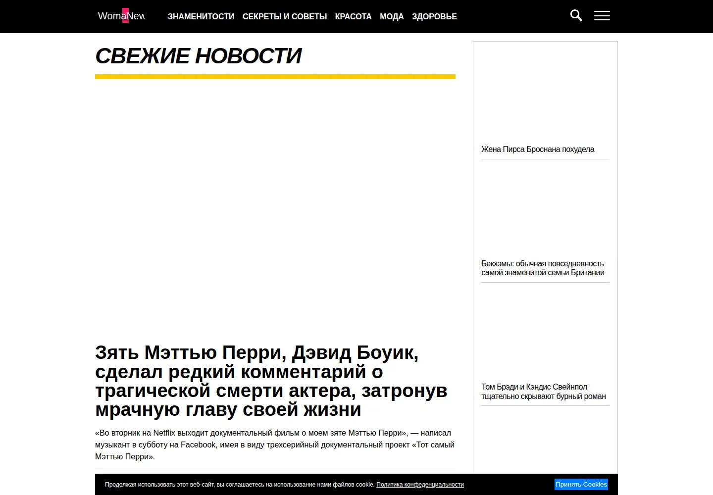 Screenshot of womanews.ru