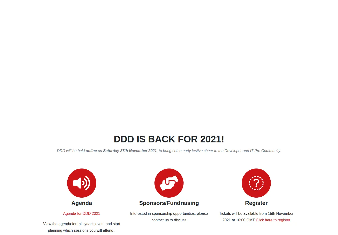 Captured homepage of developerdeveloperdeveloper.com in the current scan