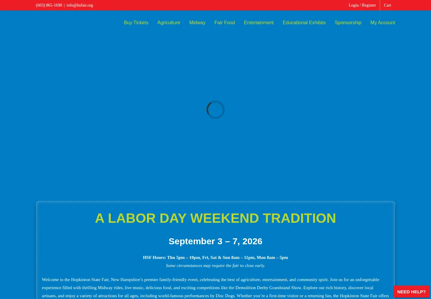 Screenshot of hsfair.org