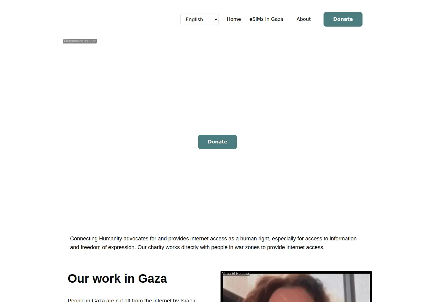 Screenshot of connecting-humanity.org