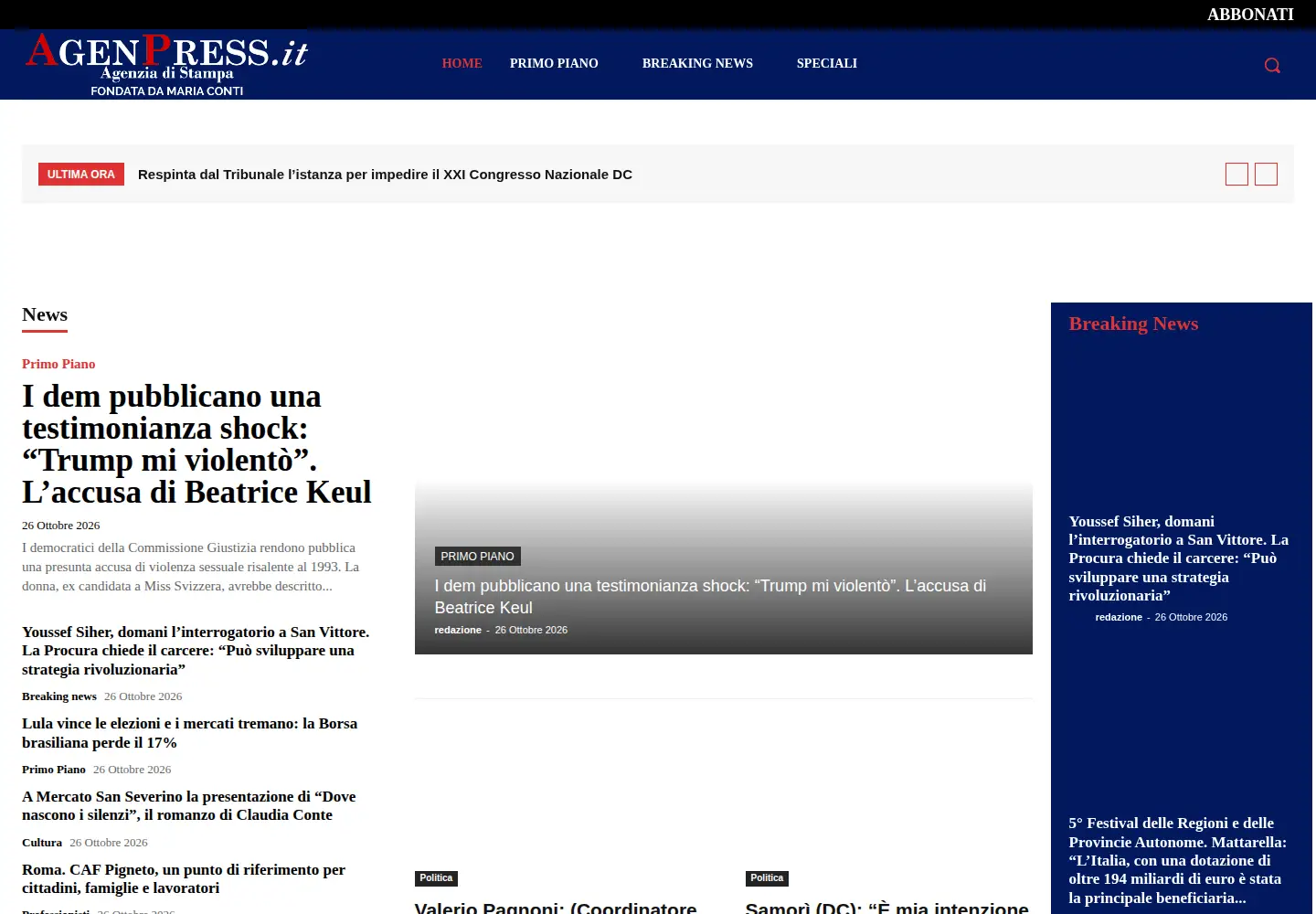 Screenshot of agenpress.it