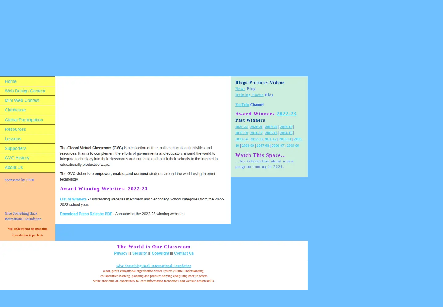 Screenshot of virtualclassroom.org