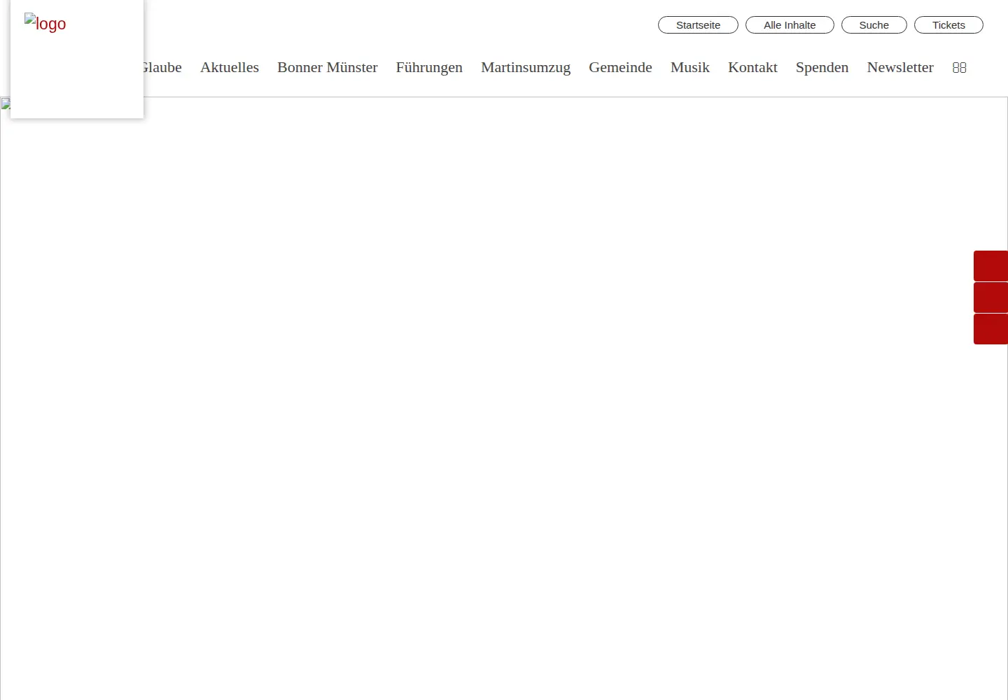 Captured homepage of bonner-muenster.de in the current scan