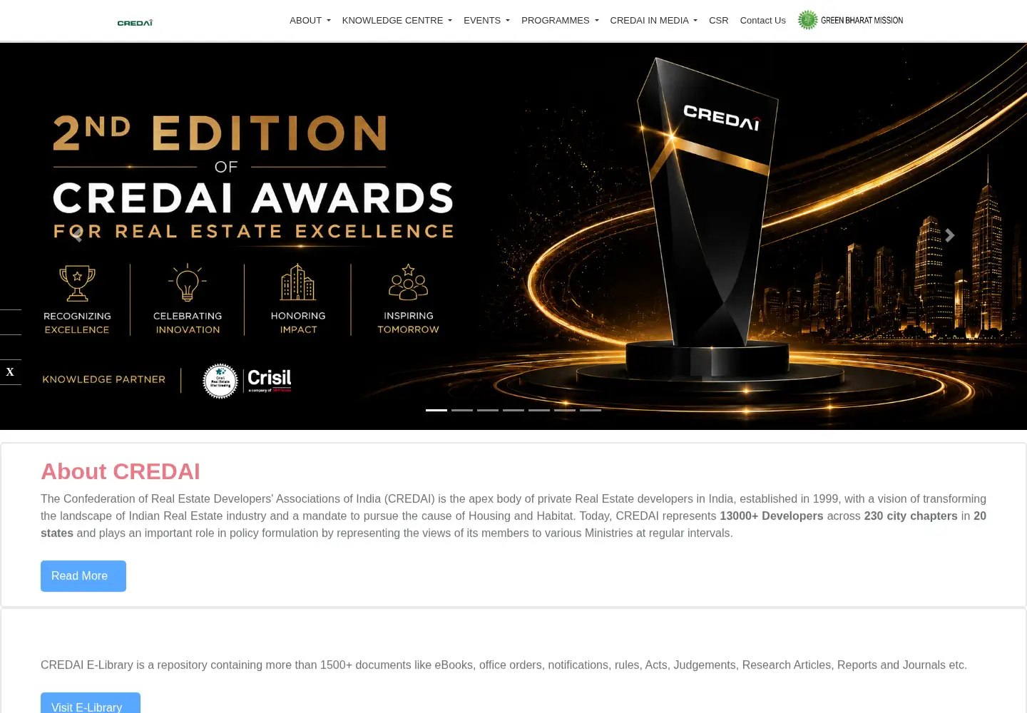 Screenshot of credai.org