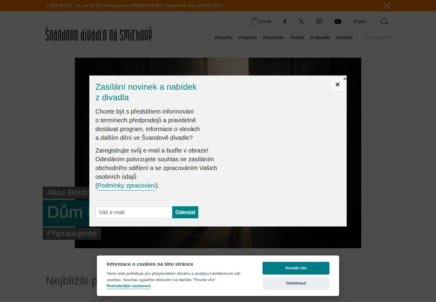 Screenshot of svandovodivadlo.cz