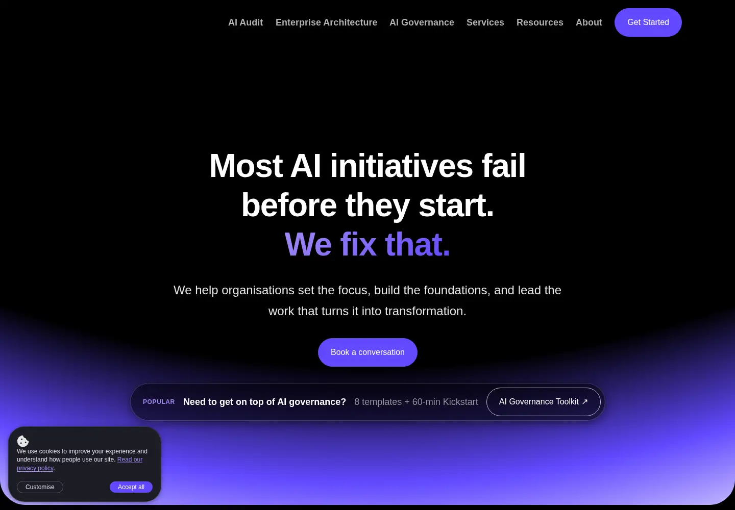 Captured homepage of evince.com.au in the current scan