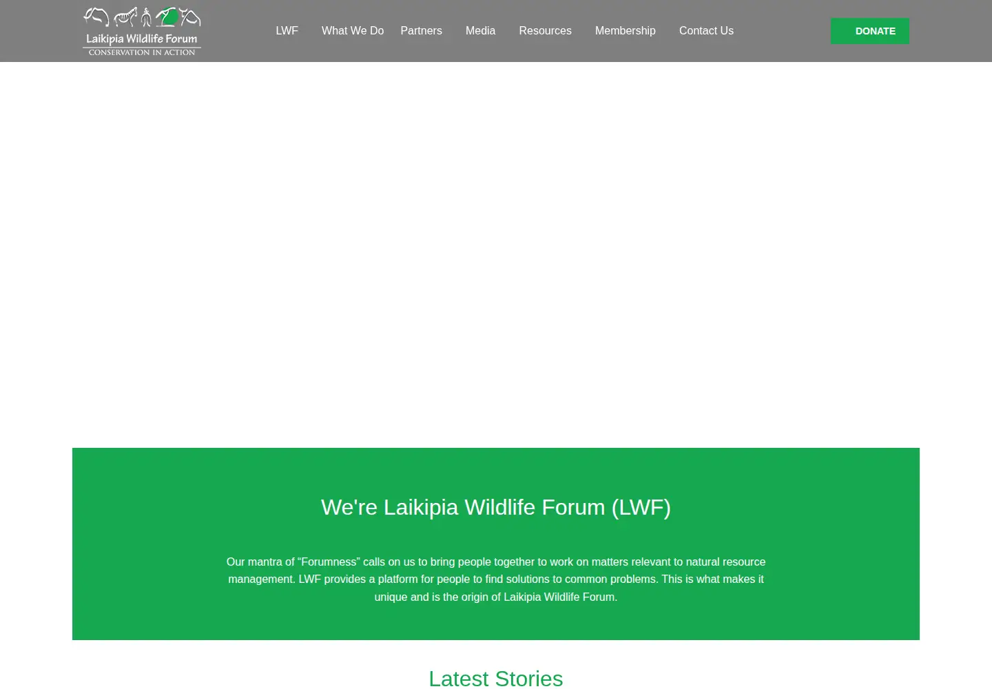 Captured homepage of laikipia.org in the current scan