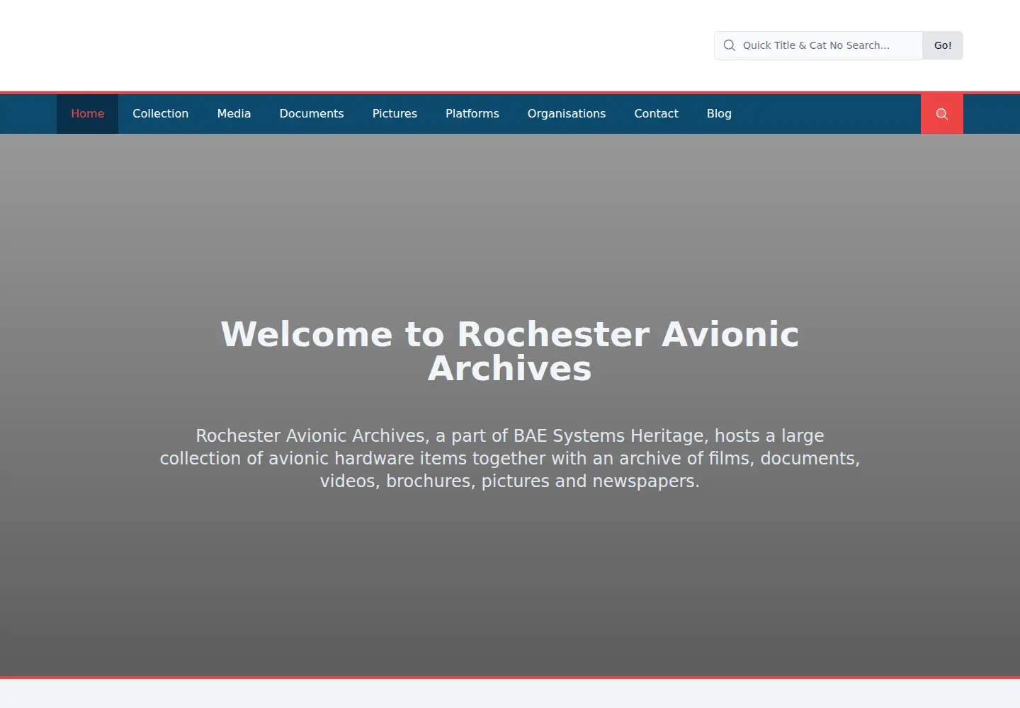 Screenshot of rochesteravionicarchives.co.uk