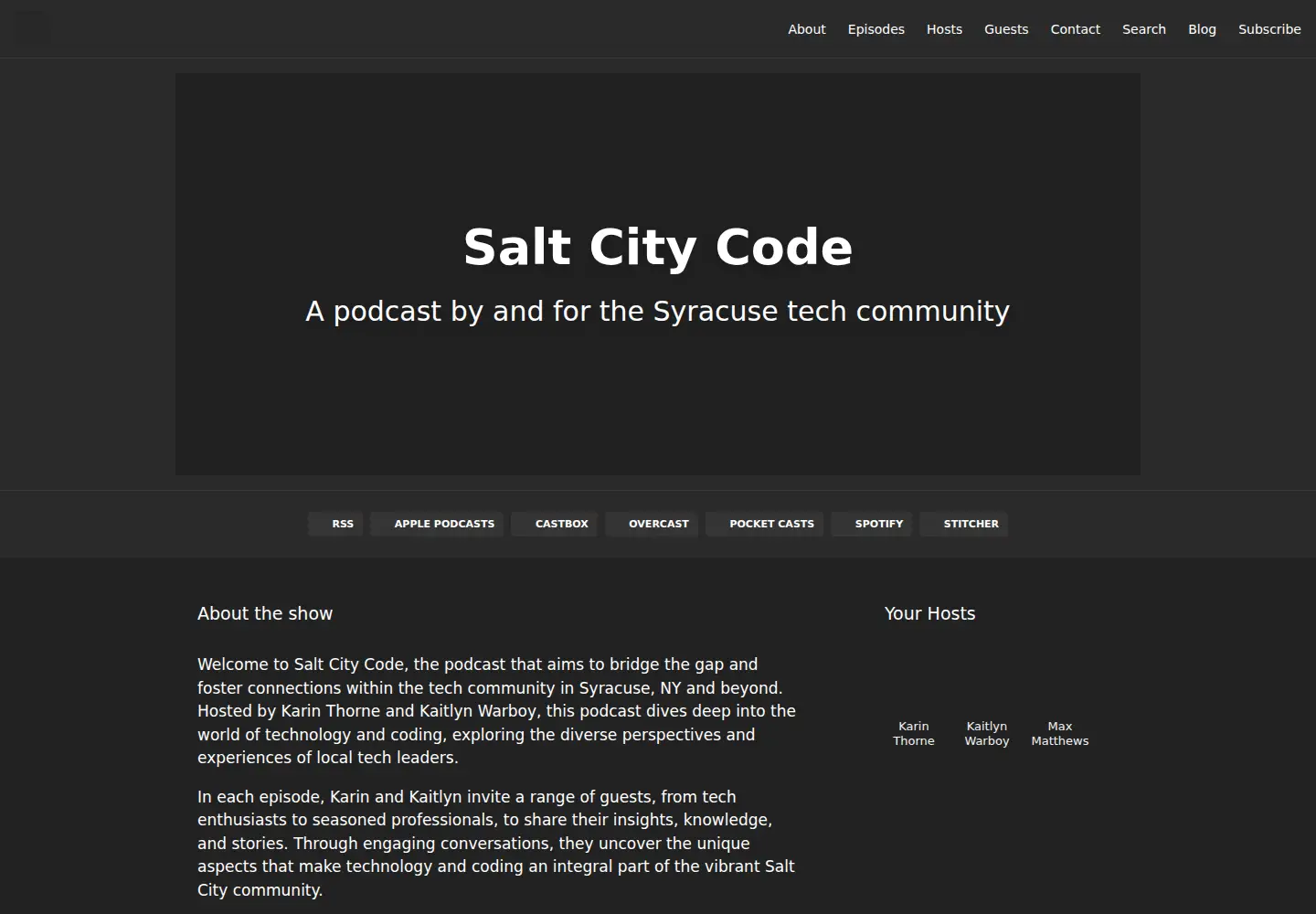 Screenshot of saltcitycode.com