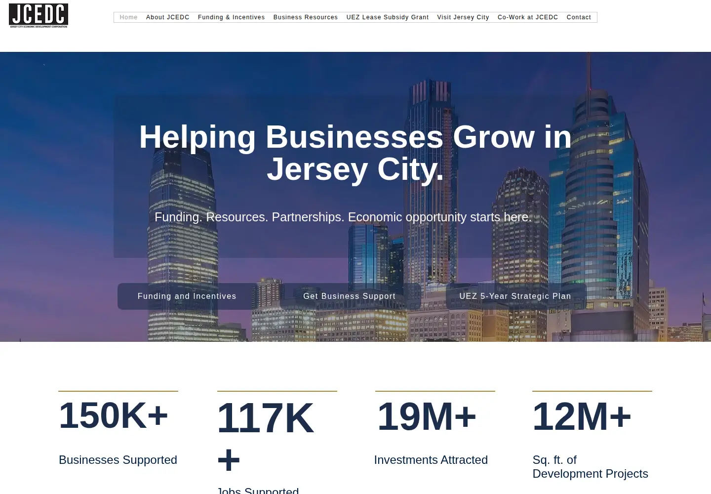 Screenshot of jcedc.org