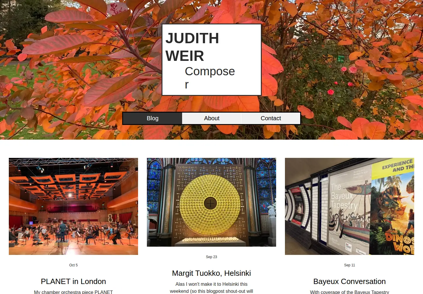 Screenshot of judithweir.com