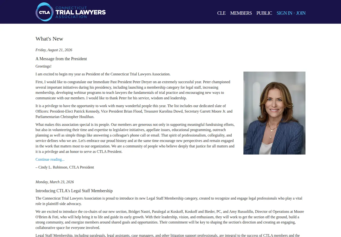 Screenshot of cttriallawyers.org