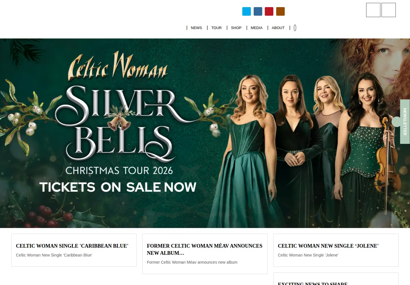 Screenshot of celticwoman.com