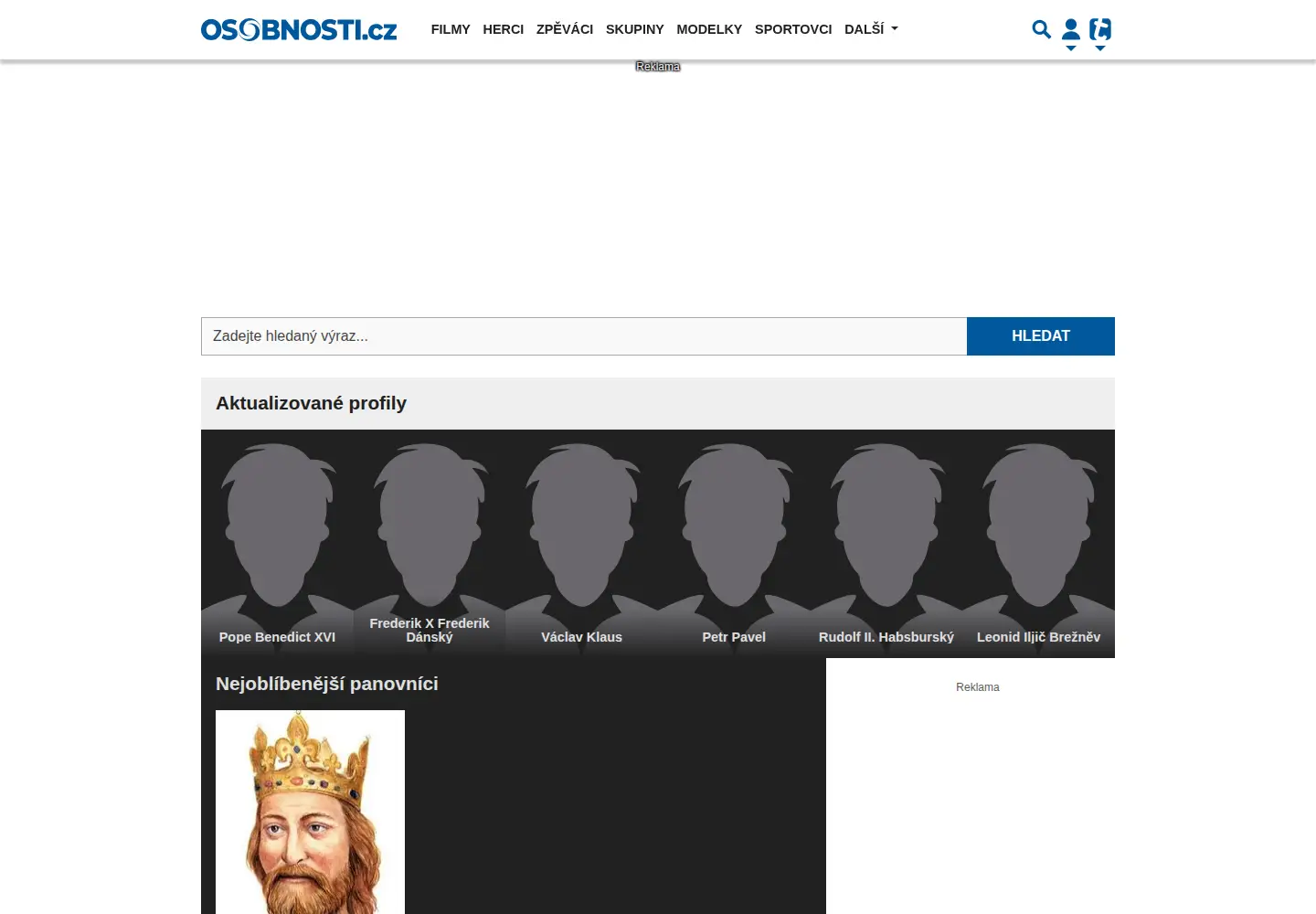Screenshot of panovnici.cz