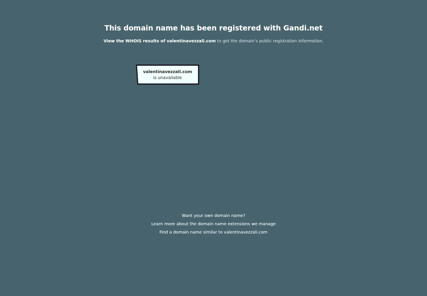 Screenshot of valentinavezzali.com