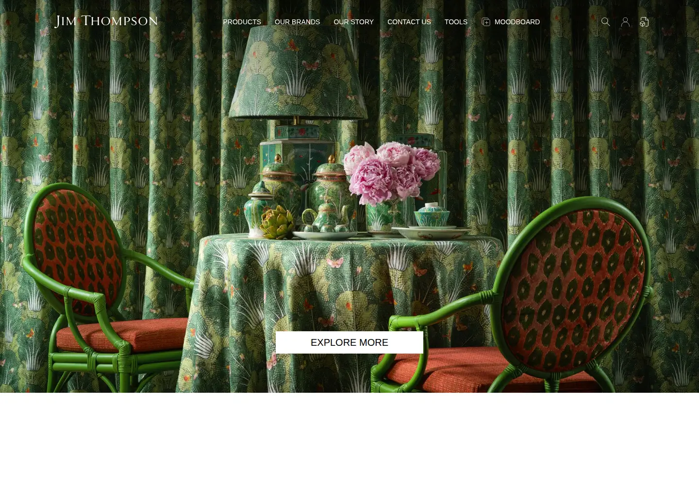 Screenshot of jimthompsonfabrics.com