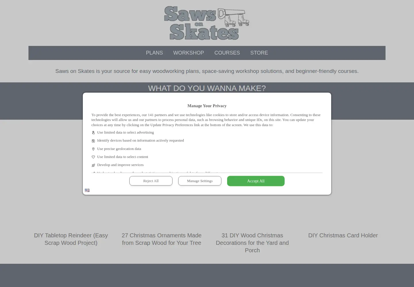 Screenshot of sawsonskates.com