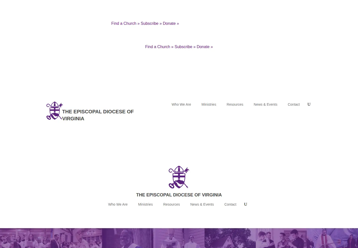 Captured homepage of episcopalvirginia.org in the current scan