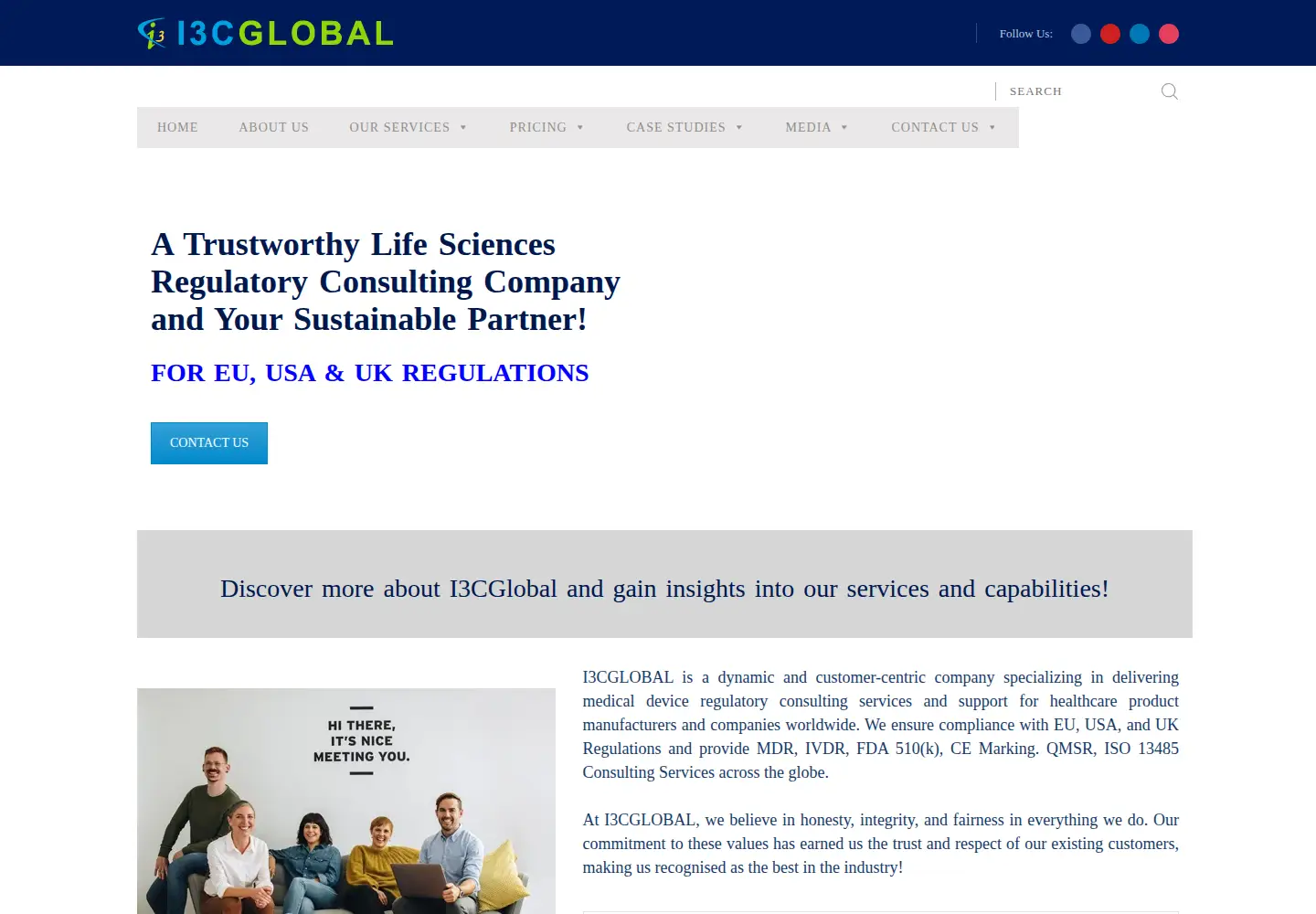 Screenshot of i3cglobal.com