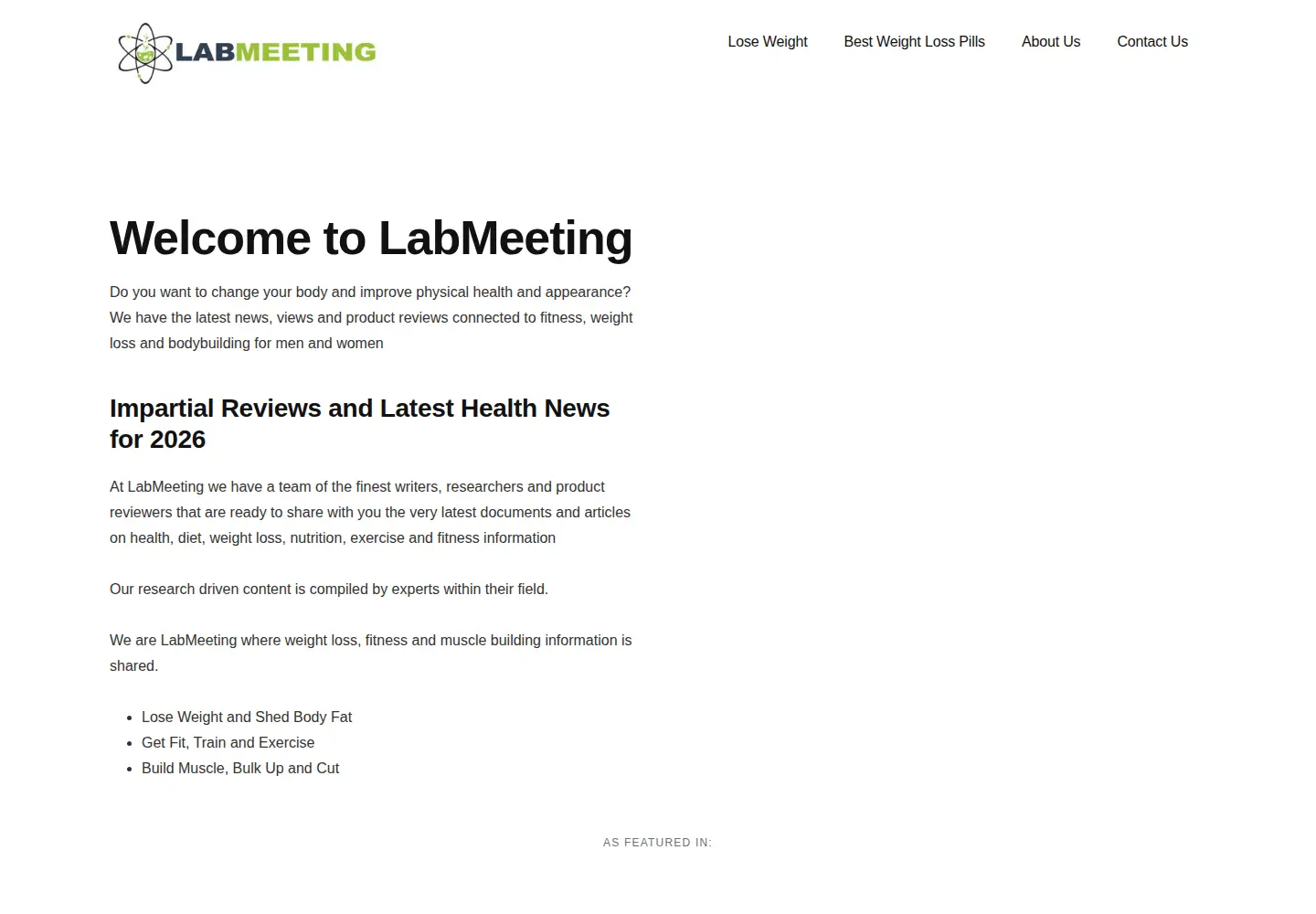Captured homepage of labmeeting.com in the current scan