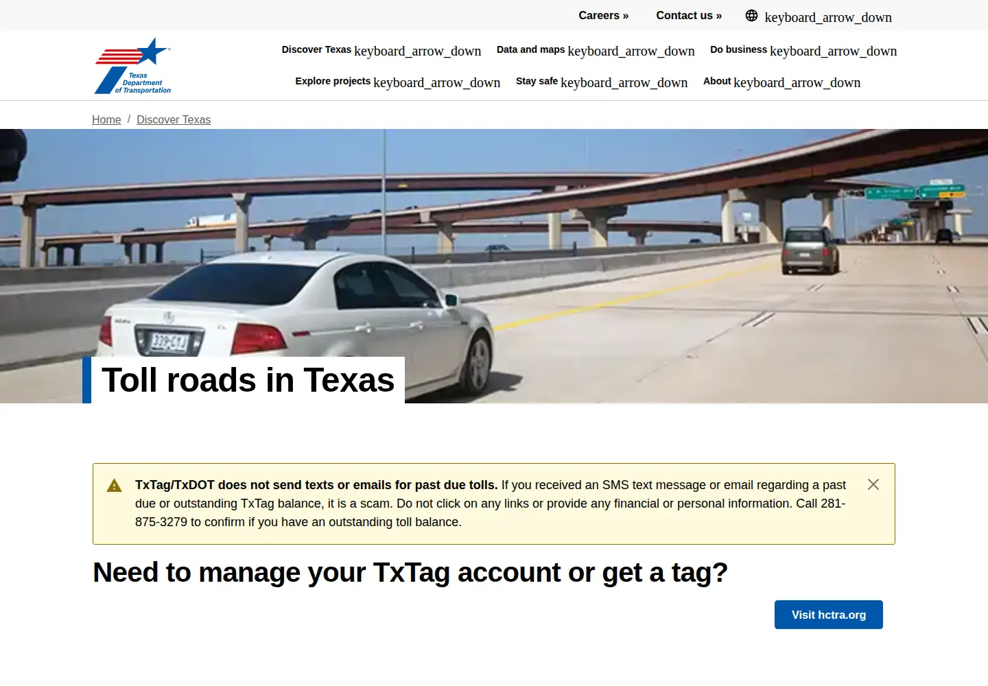 Captured homepage of txtag.org in the current scan