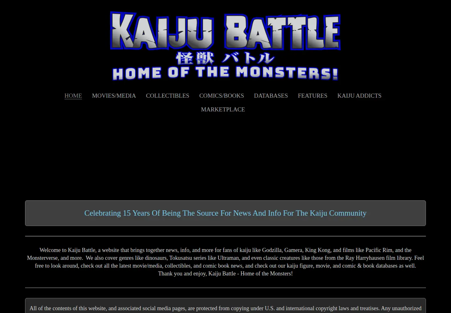 Screenshot of kaijubattle.net