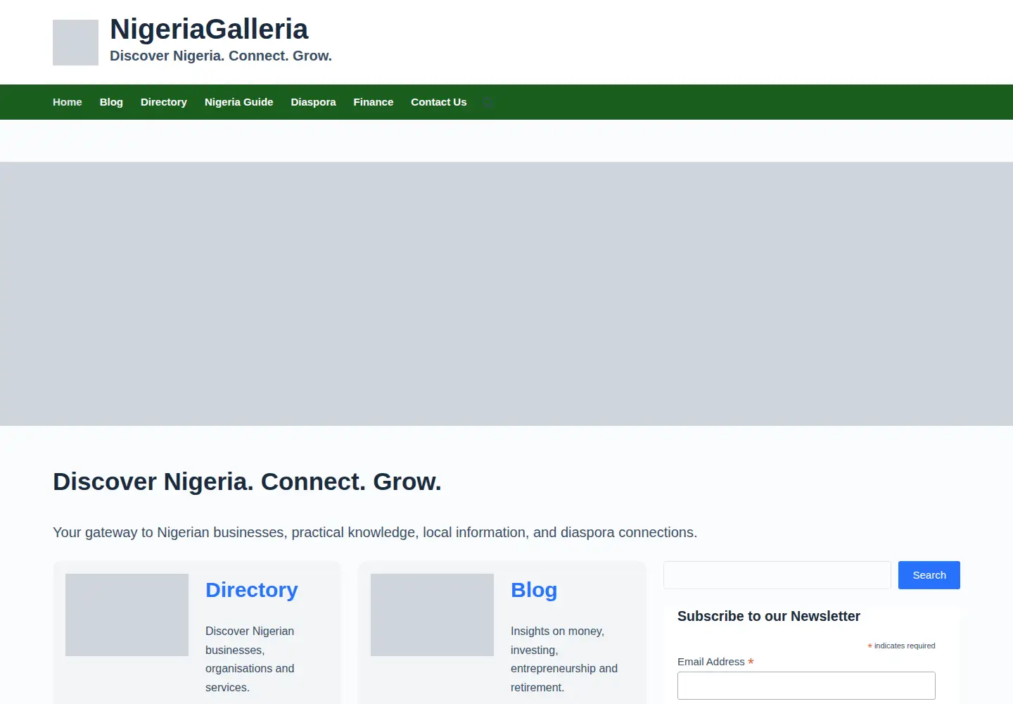Screenshot of nigeriagalleria.com