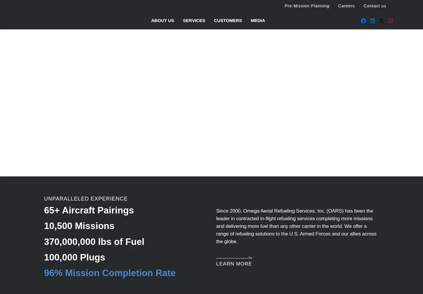 Screenshot of omegaairrefueling.com