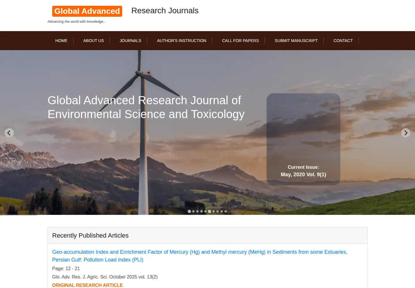 Screenshot of garj.org