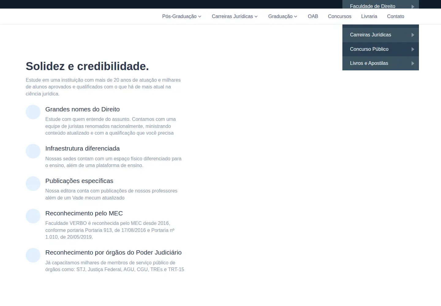 Screenshot of verbojuridico.com.br