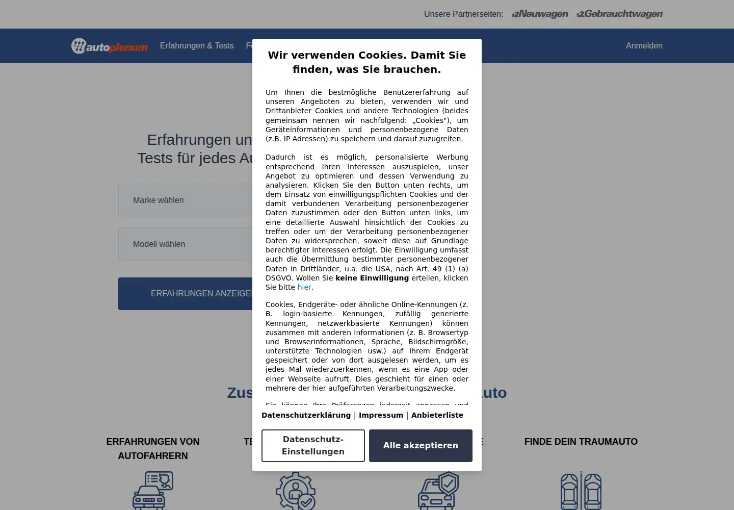 Screenshot of autoplenum.de