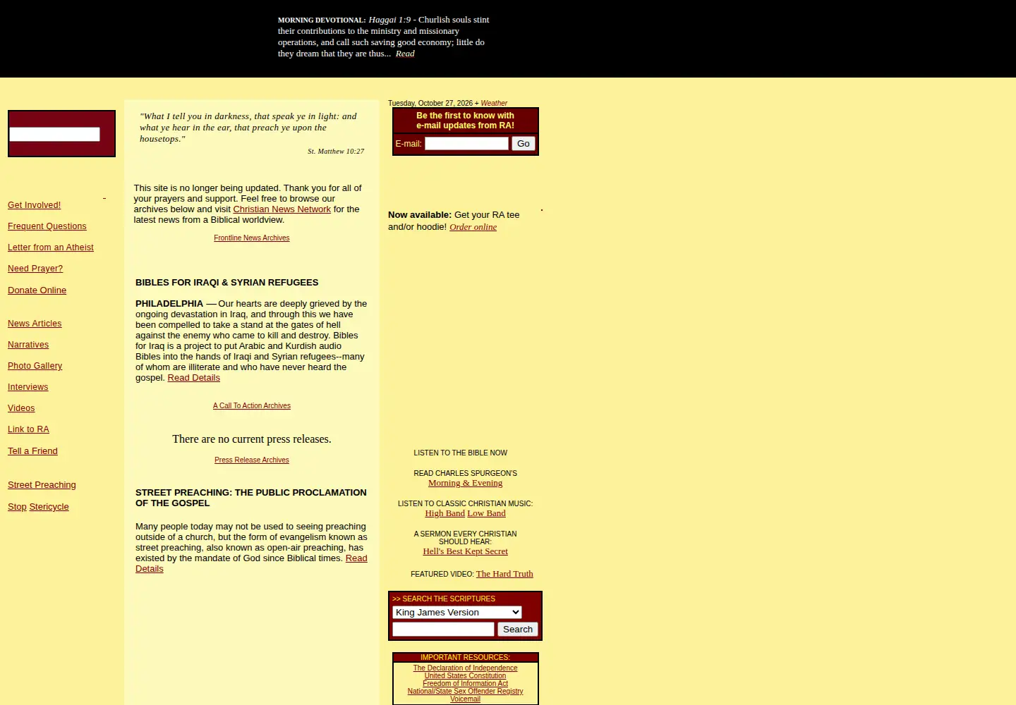 Screenshot of repentamerica.com