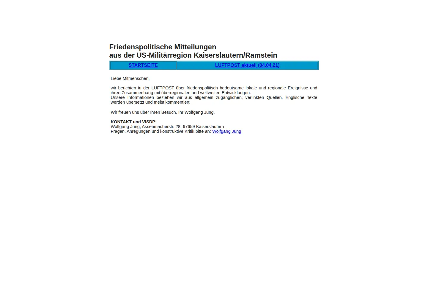 Screenshot of luftpost-kl.de