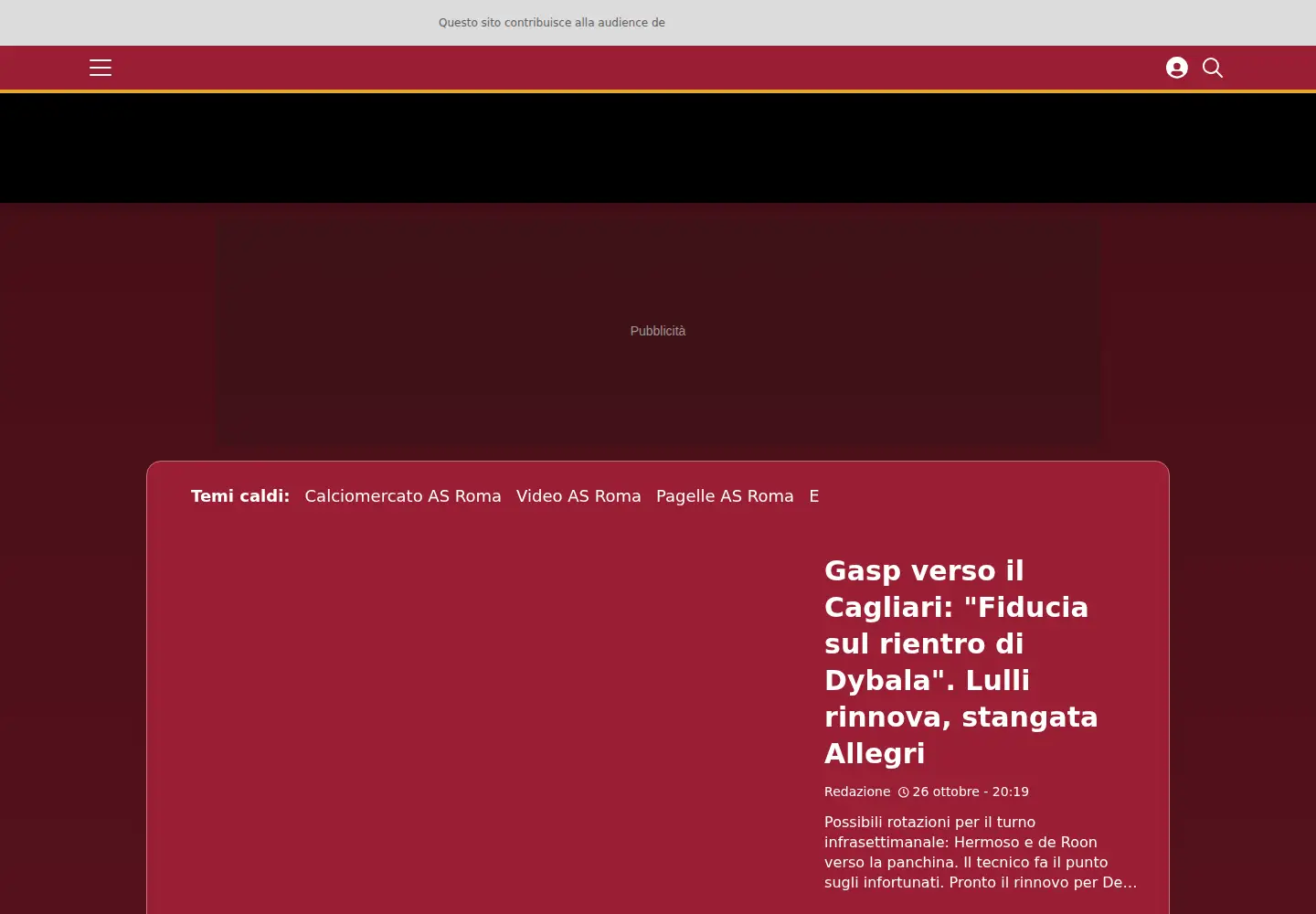 Screenshot of forzaroma.info