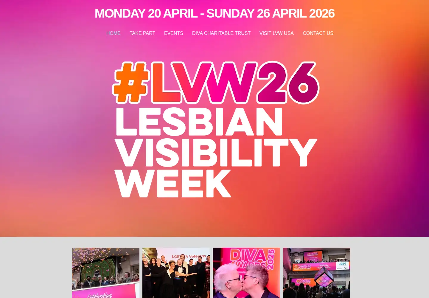 Captured homepage of lesbianvisibilityweek.com in the current scan