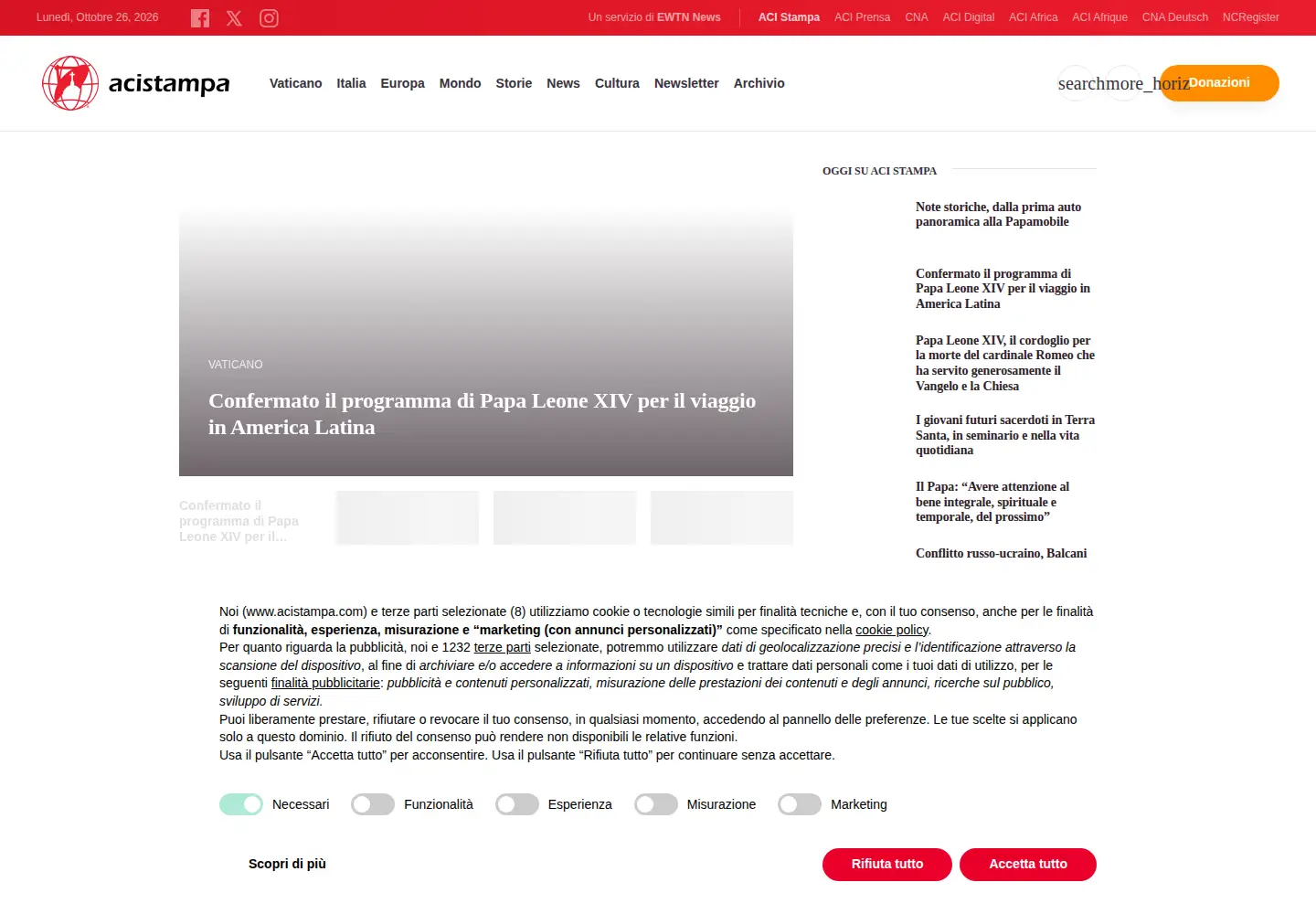 Screenshot of acistampa.com