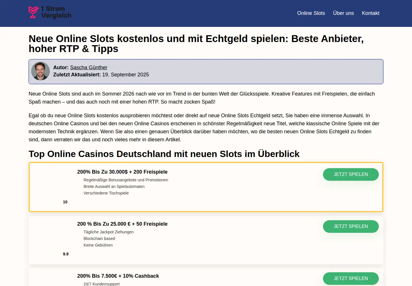 Screenshot of 1-stromvergleich.com