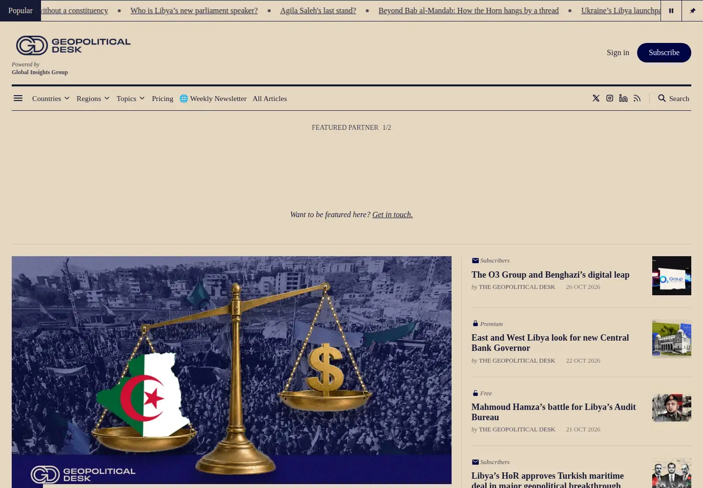 Screenshot of thegeopoliticaldesk.com