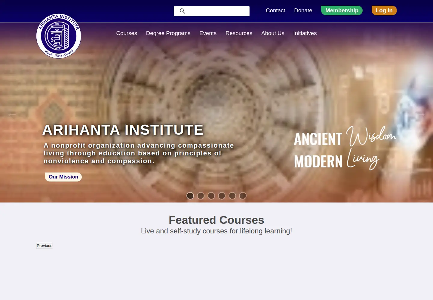 Screenshot of arihantainstitute.org