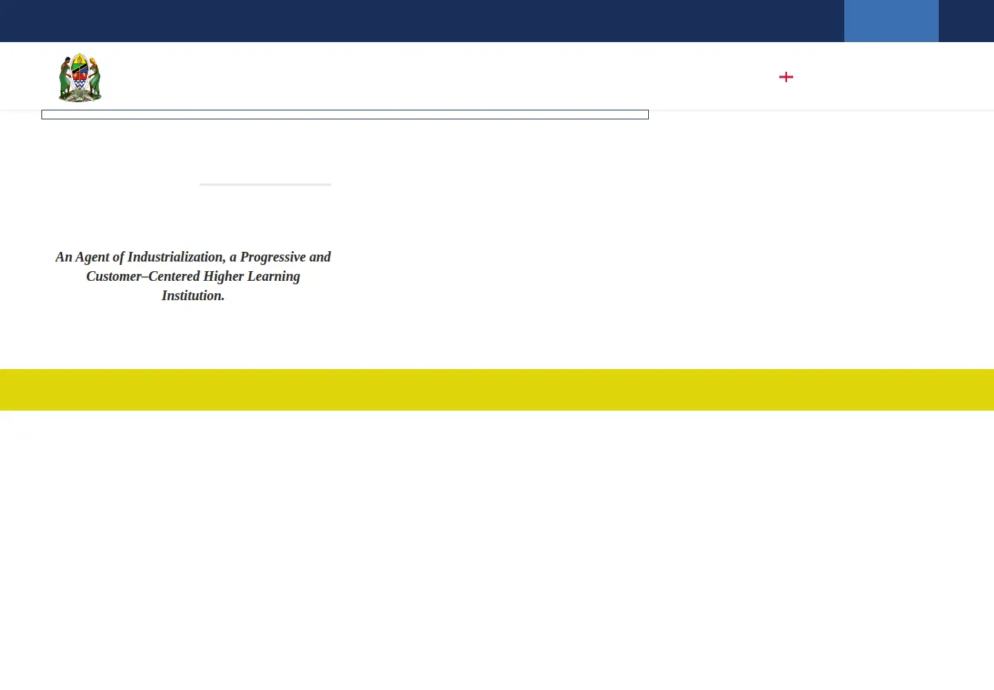 Captured homepage of dit.ac.tz in the current scan