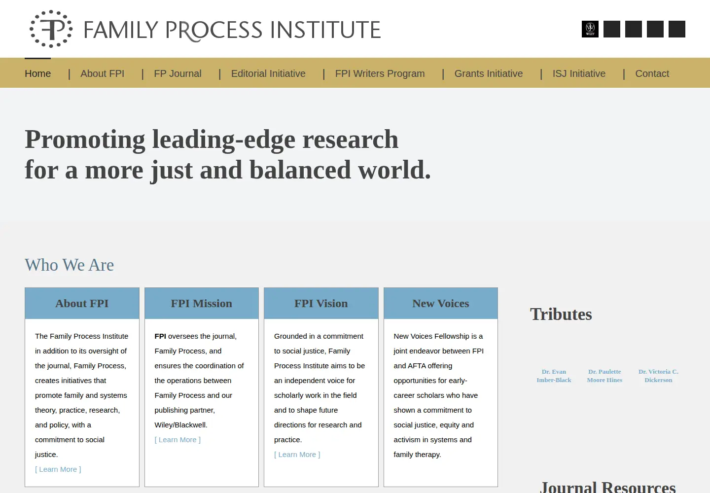 Screenshot of familyprocess.org
