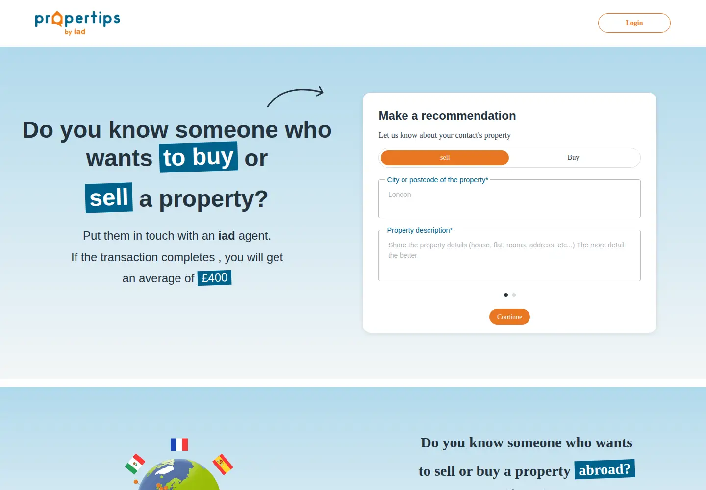 Screenshot of propertips.com