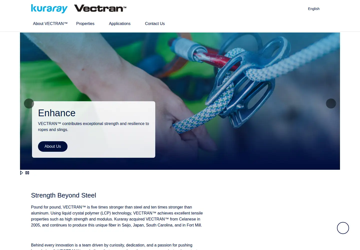 Screenshot of vectranfiber.com