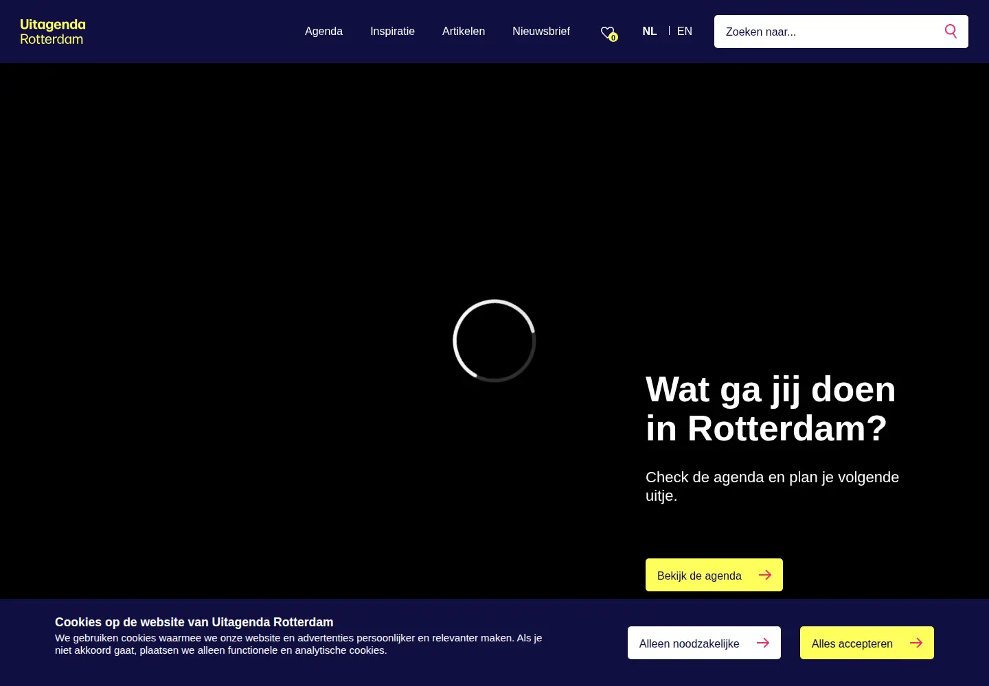 Screenshot of uitagendarotterdam.nl