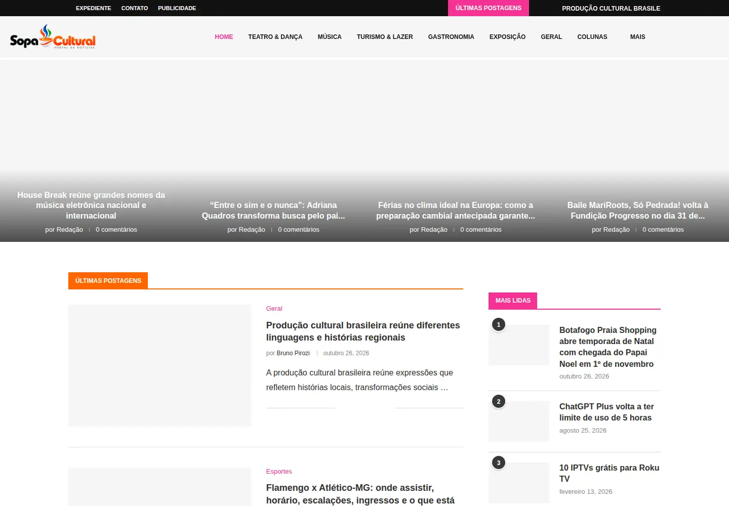 Screenshot of sopacultural.com