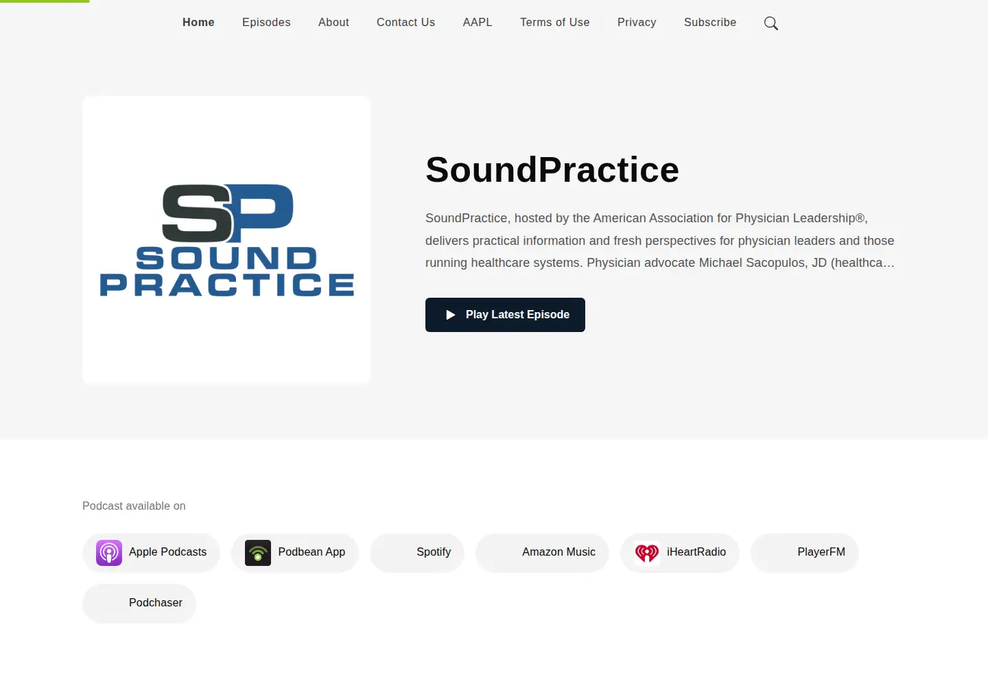 Screenshot of soundpractice.com