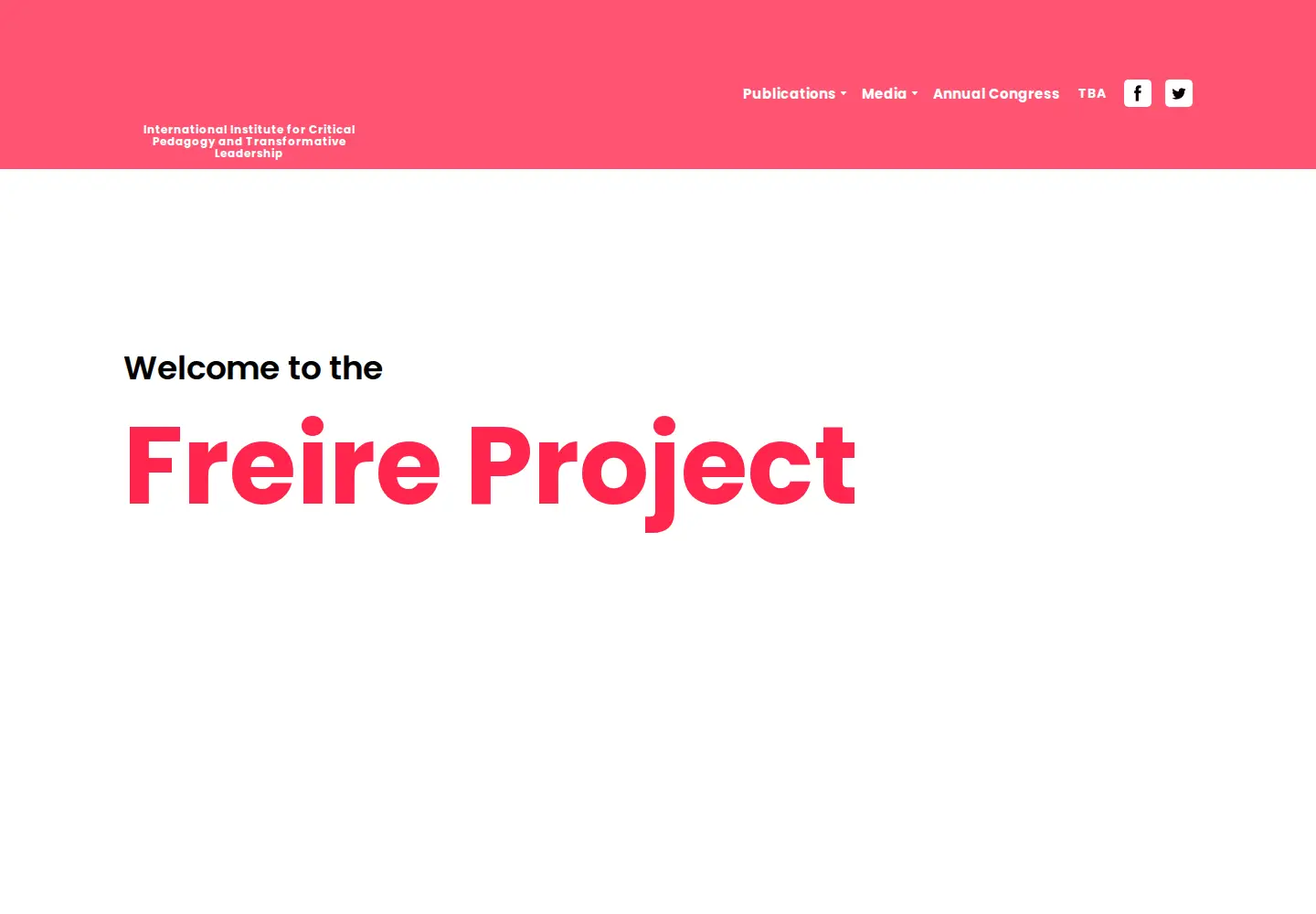 Captured homepage of freireproject.org in the current scan